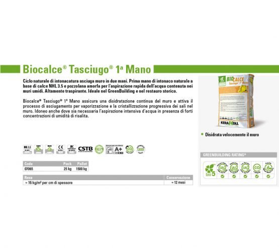 KERAKOLL BIOCALCE TASCIUGO 1° MANO