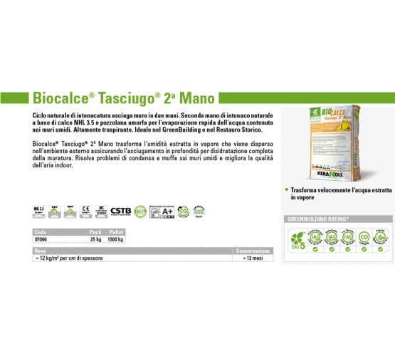 KERAKOLL BIOCALCE TASCIUGO 2° MANO